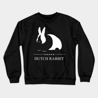 Dutch Rabbit White Silhouette Crewneck Sweatshirt